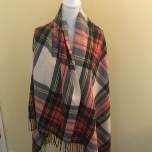 Jcrew plaid blanket scarf